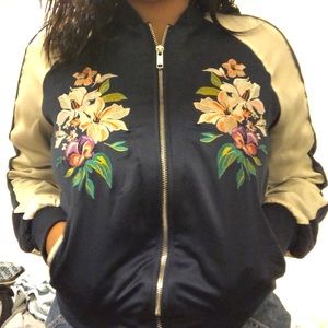 Satin bomber jacket